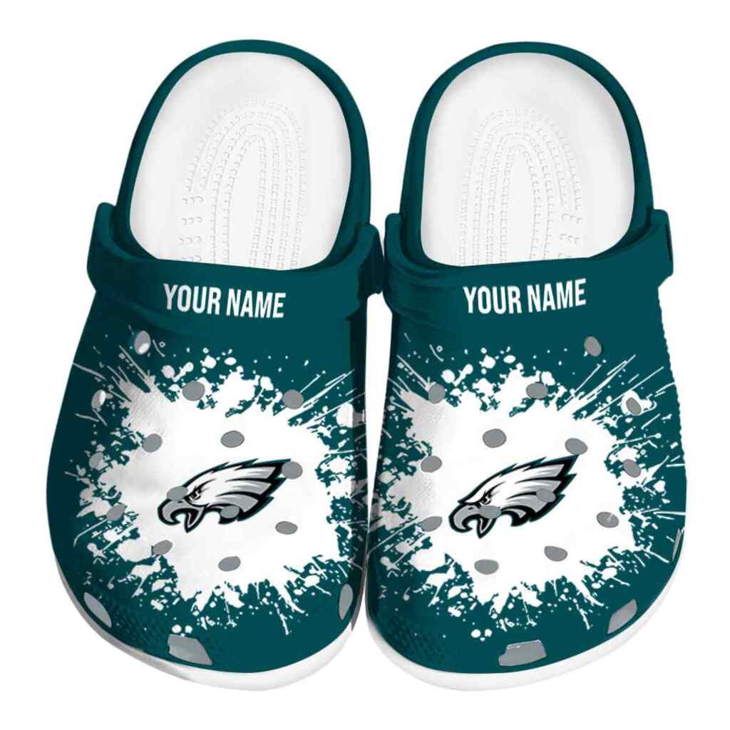 Customized Philadelphia Eagles Splatter Background ClogTVC1801136