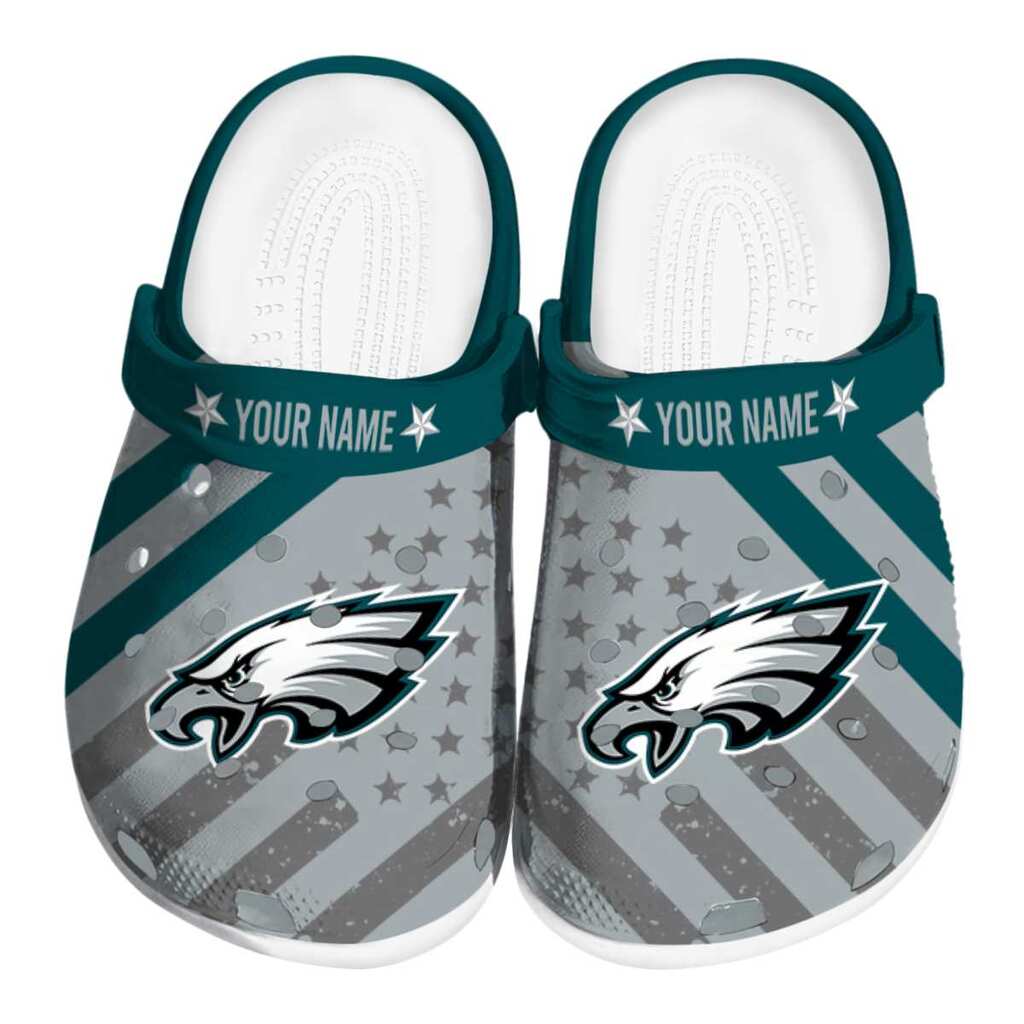 Customized Philadelphia Eagles Star-Spangled Graphic ClogTVC1801136