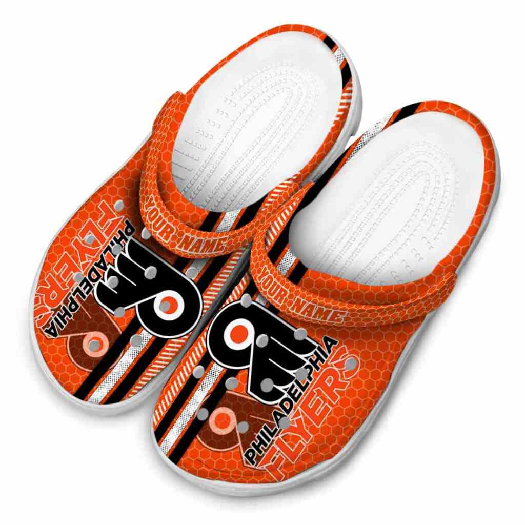 Customized Philadelphia Flyers Contrasting Stripes ClogTVC1801900 - Image 4