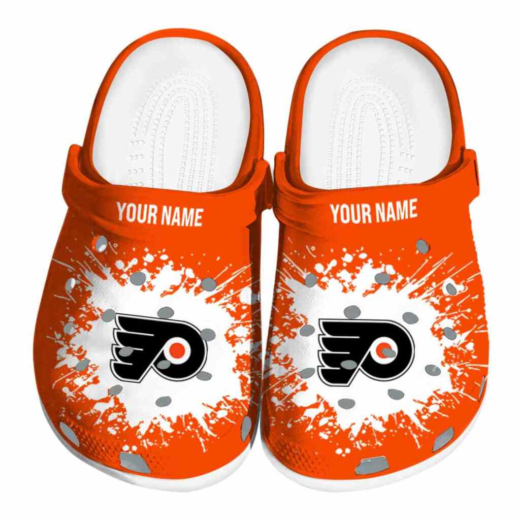 Customized Philadelphia Flyers Splatter Background ClogTVC1801900