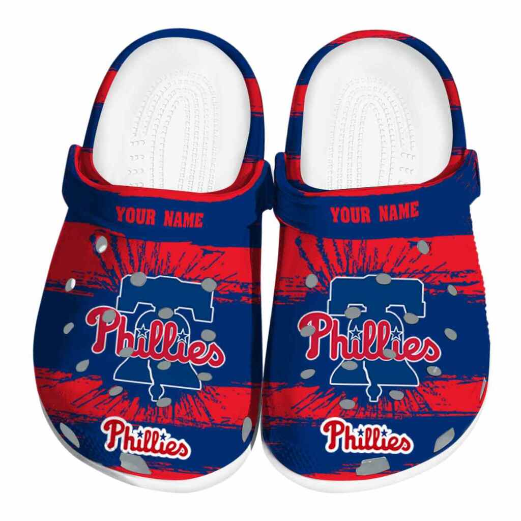 Customized Philadelphia Phillies Paint Splatter Graphics ClogTVC1801167