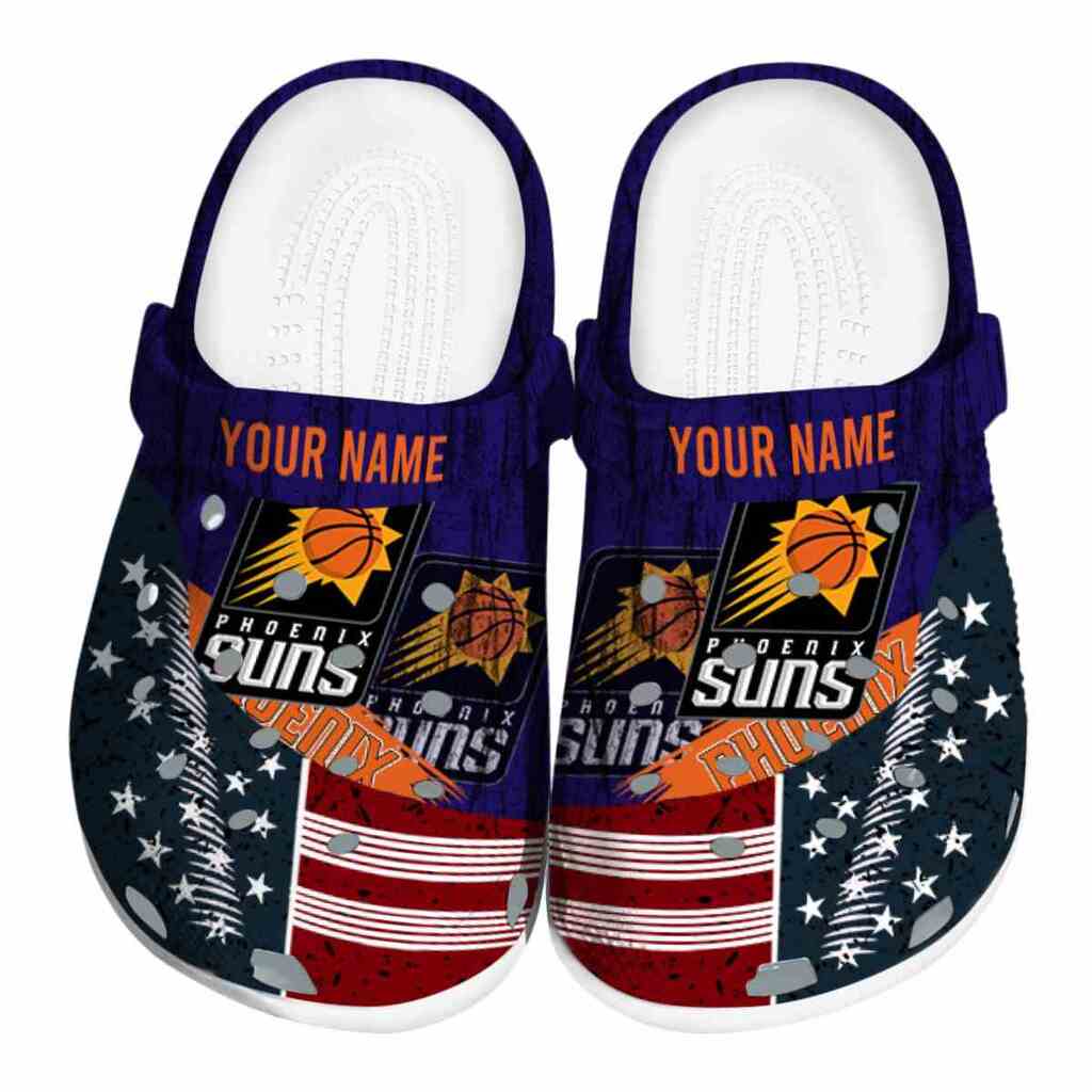 Customized Phoenix Suns Star-Spangled Side Pattern ClogTVC1801692