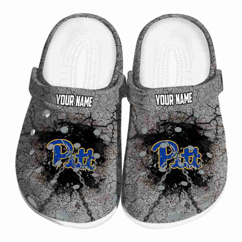 Customized Pittsburgh Panthers Cracked Ground Texture ClogTVC1801717