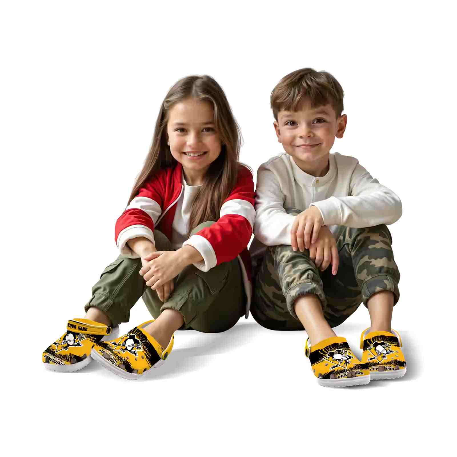 Customized Pittsburgh Penguins Paint Splatter Graphics ClogTVC1801901 - Image 8