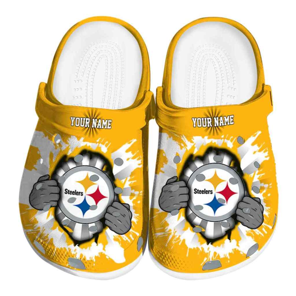 Customized Pittsburgh Steelers Gripping Hand ClogTVC180153