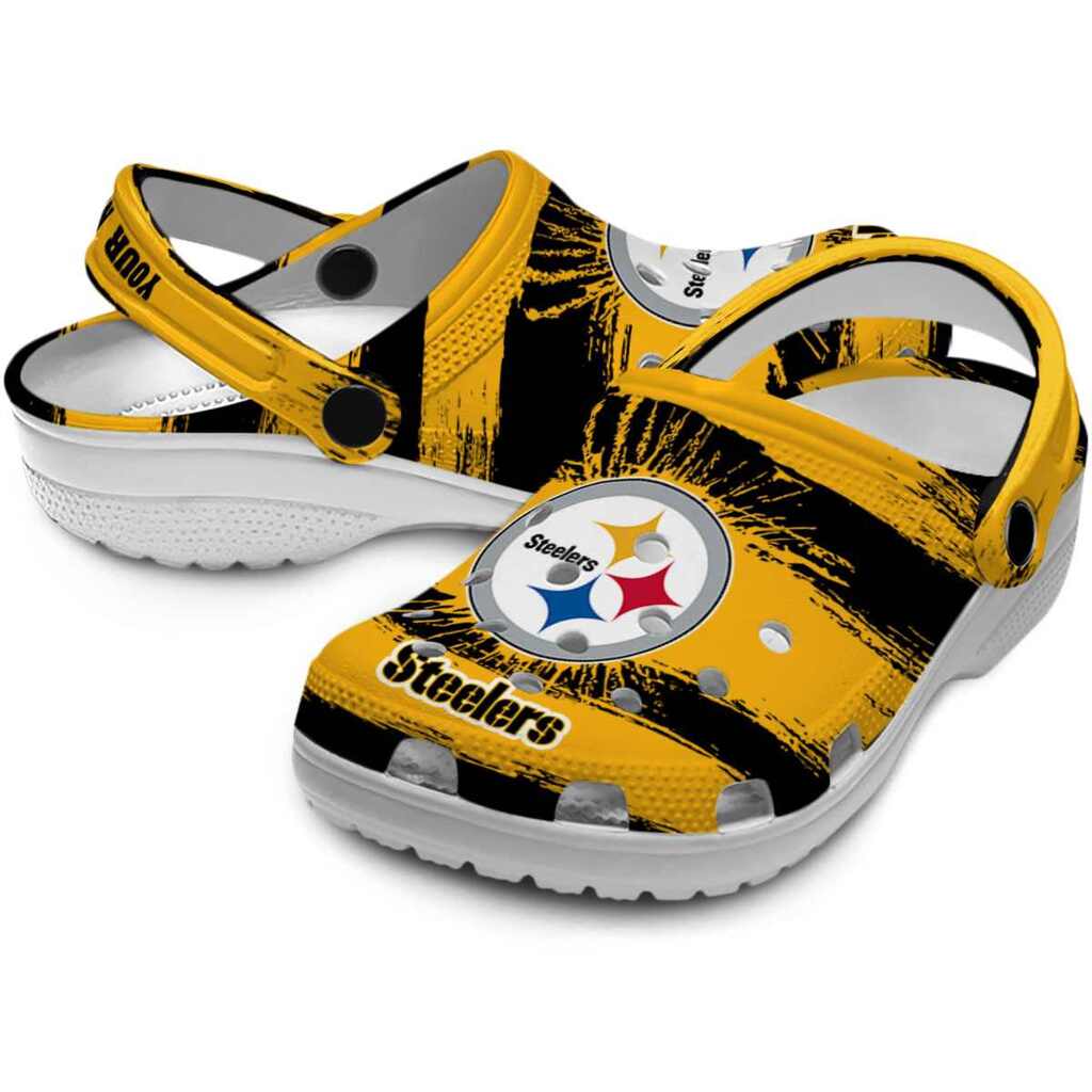 Customized Pittsburgh Steelers Paint Splatter Graphics ClogTVC180153 - Image 3