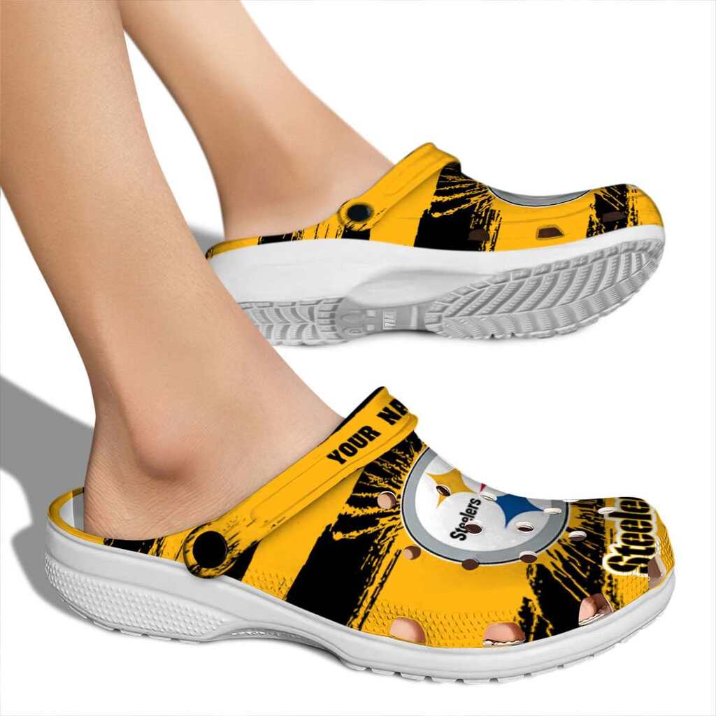 Customized Pittsburgh Steelers Paint Splatter Graphics ClogTVC180153 - Image 2