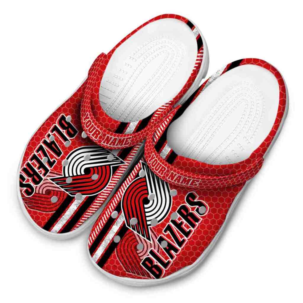 Customized Portland Trail Blazers Contrasting Stripes ClogTVC1801691 - Image 4
