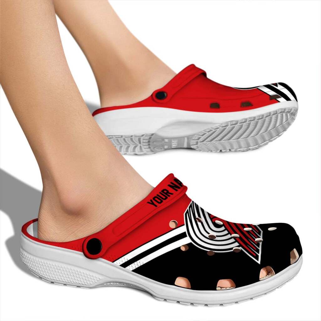 Customized Portland Trail Blazers Striped Accents ClogTVC1801694 - Image 2