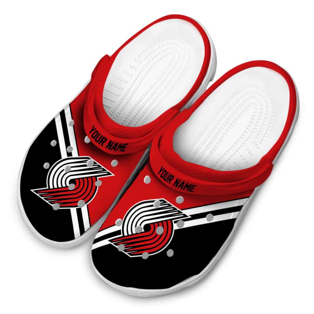 Customized Portland Trail Blazers Striped Accents ClogTVC1801694 - Image 4