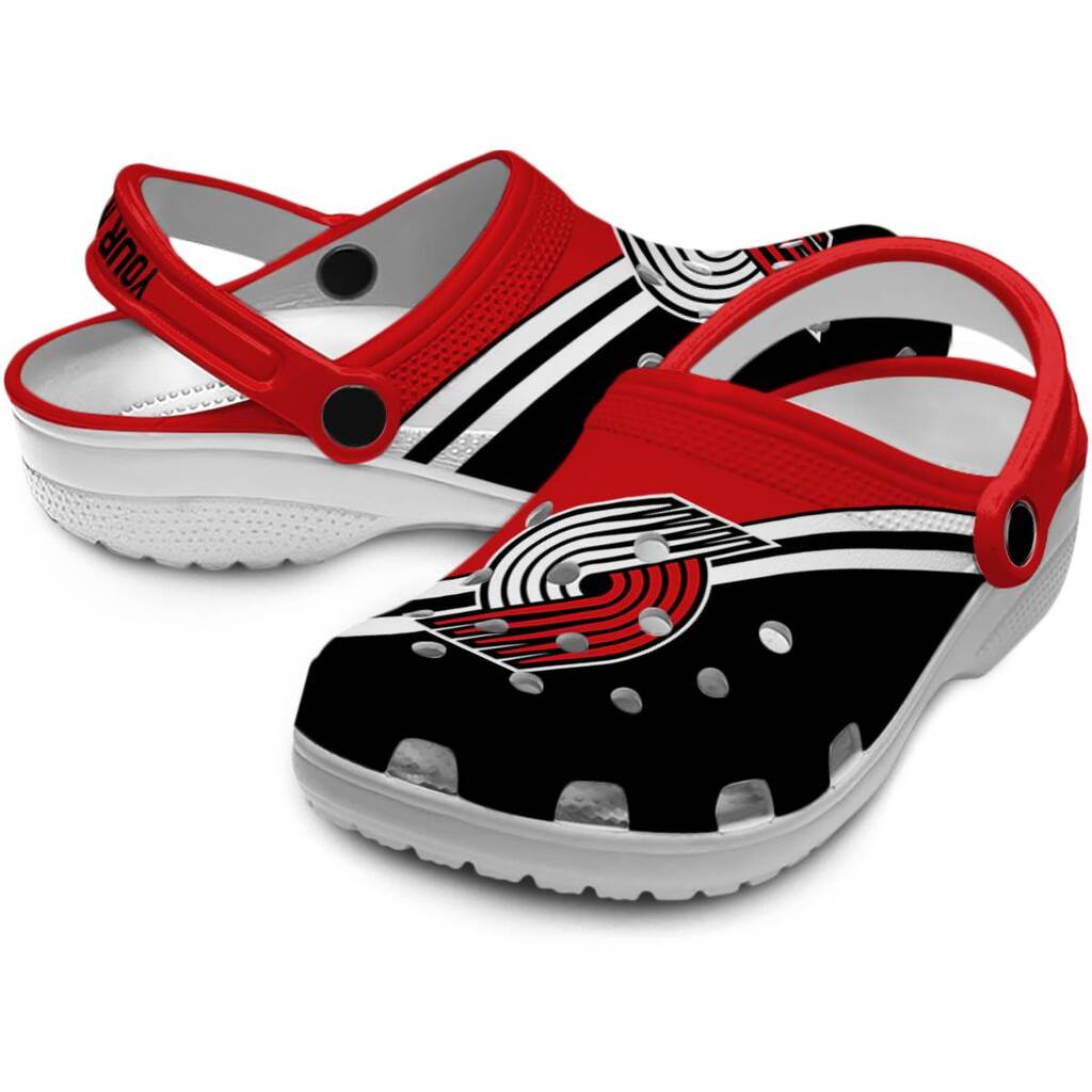 Customized Portland Trail Blazers Striped Accents ClogTVC1801694 - Image 3