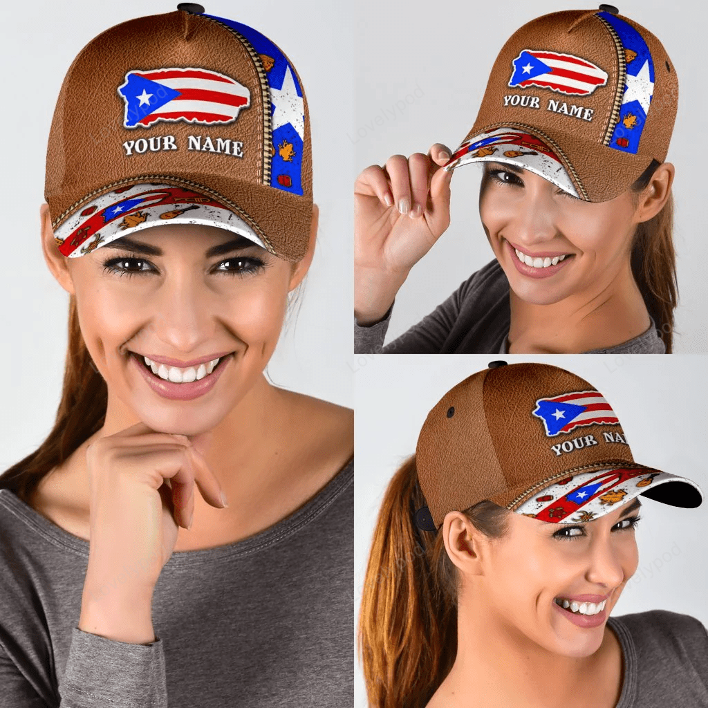 Customized Puerto Rico Cap, Classic Cap Hat For Puerto Rico Friends Trucker Hats Custom Hats Gifts For Men & Women