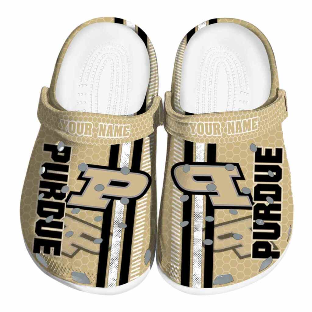 Customized Purdue Boilermakers Contrasting Stripes ClogTVC1801743