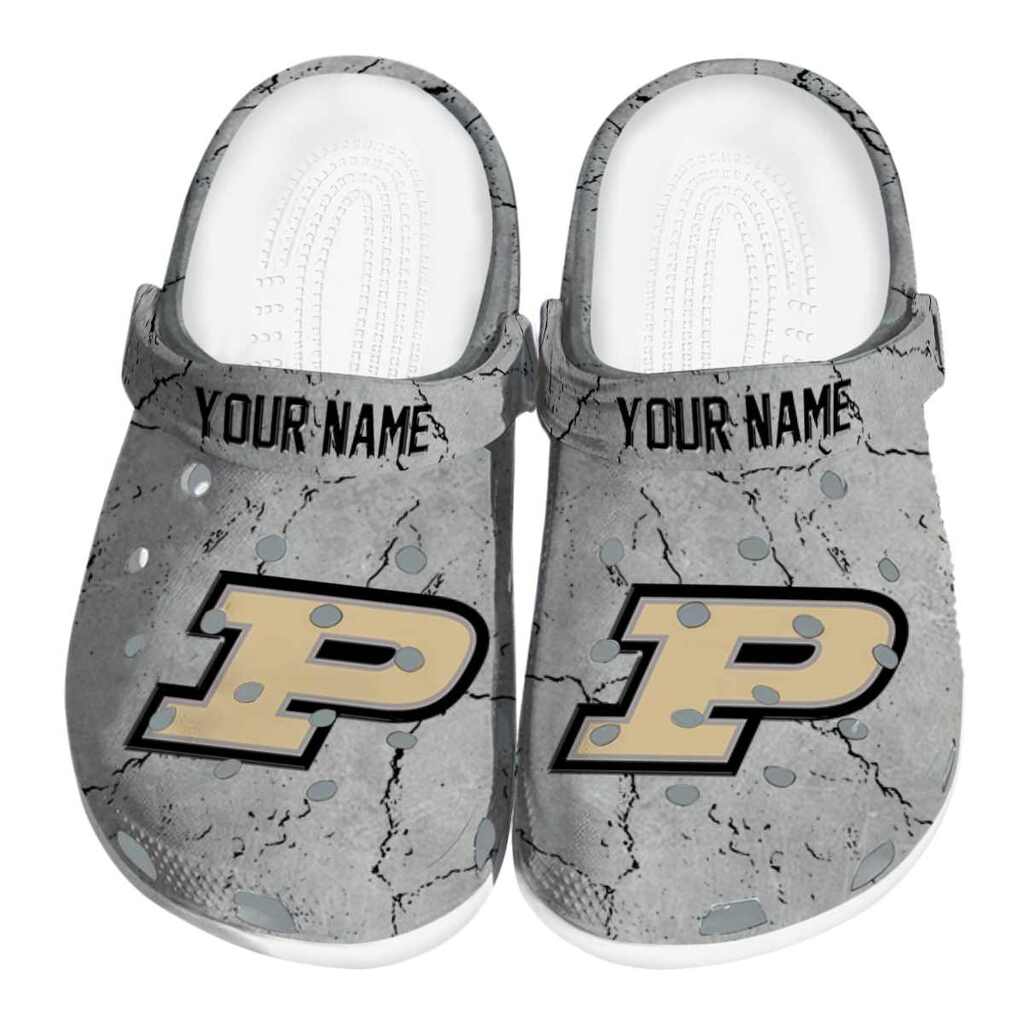 Customized Purdue Boilermakers Cracked Texture ClogTVC1801794