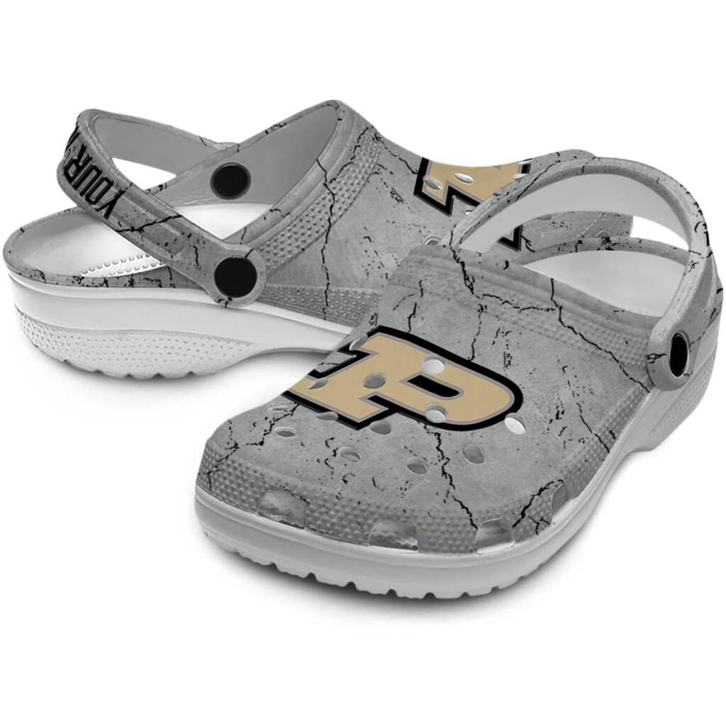 Customized Purdue Boilermakers Cracked Texture ClogTVC1801794 - Image 3