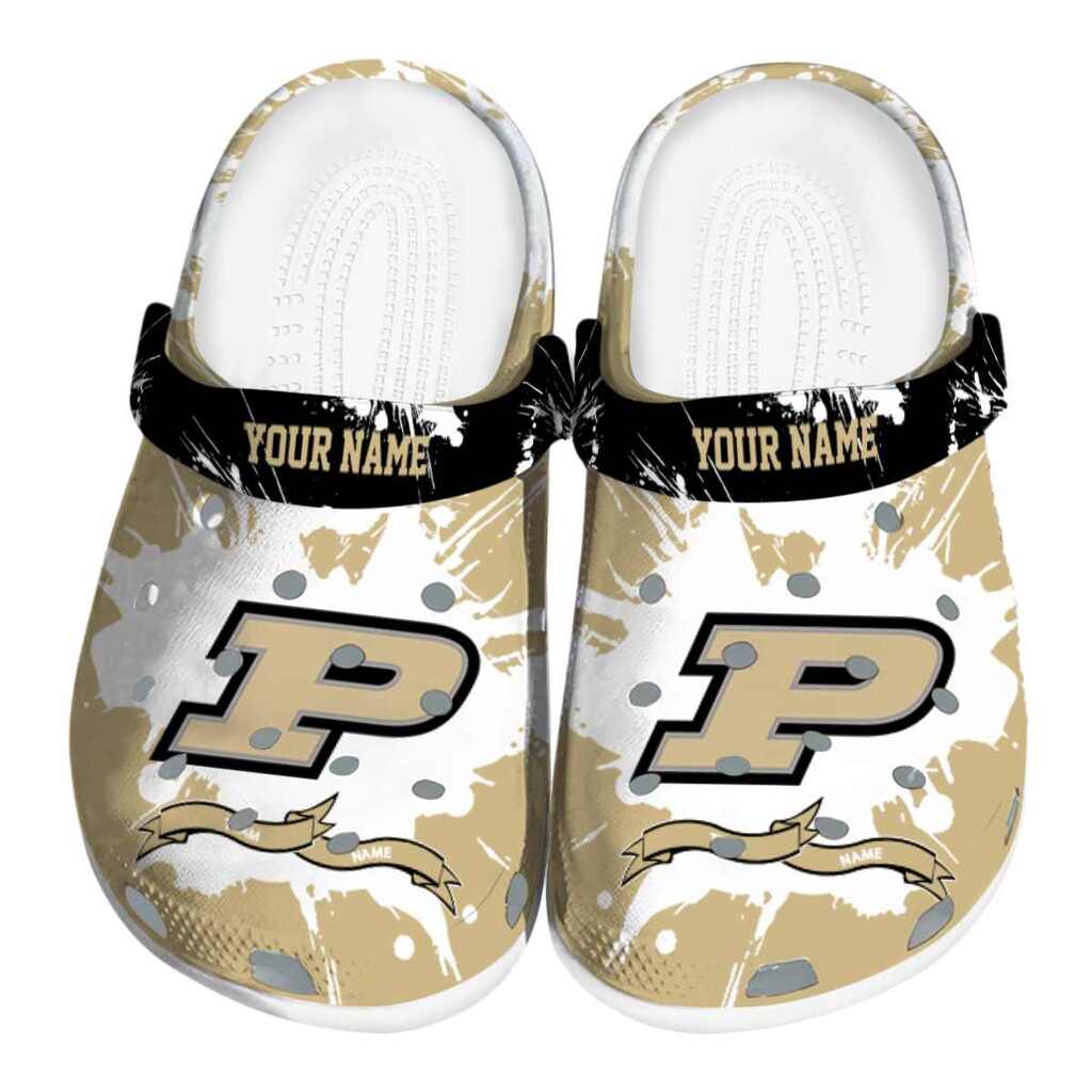 Customized Purdue Boilermakers Splatter Pattern ClogTVC1801743