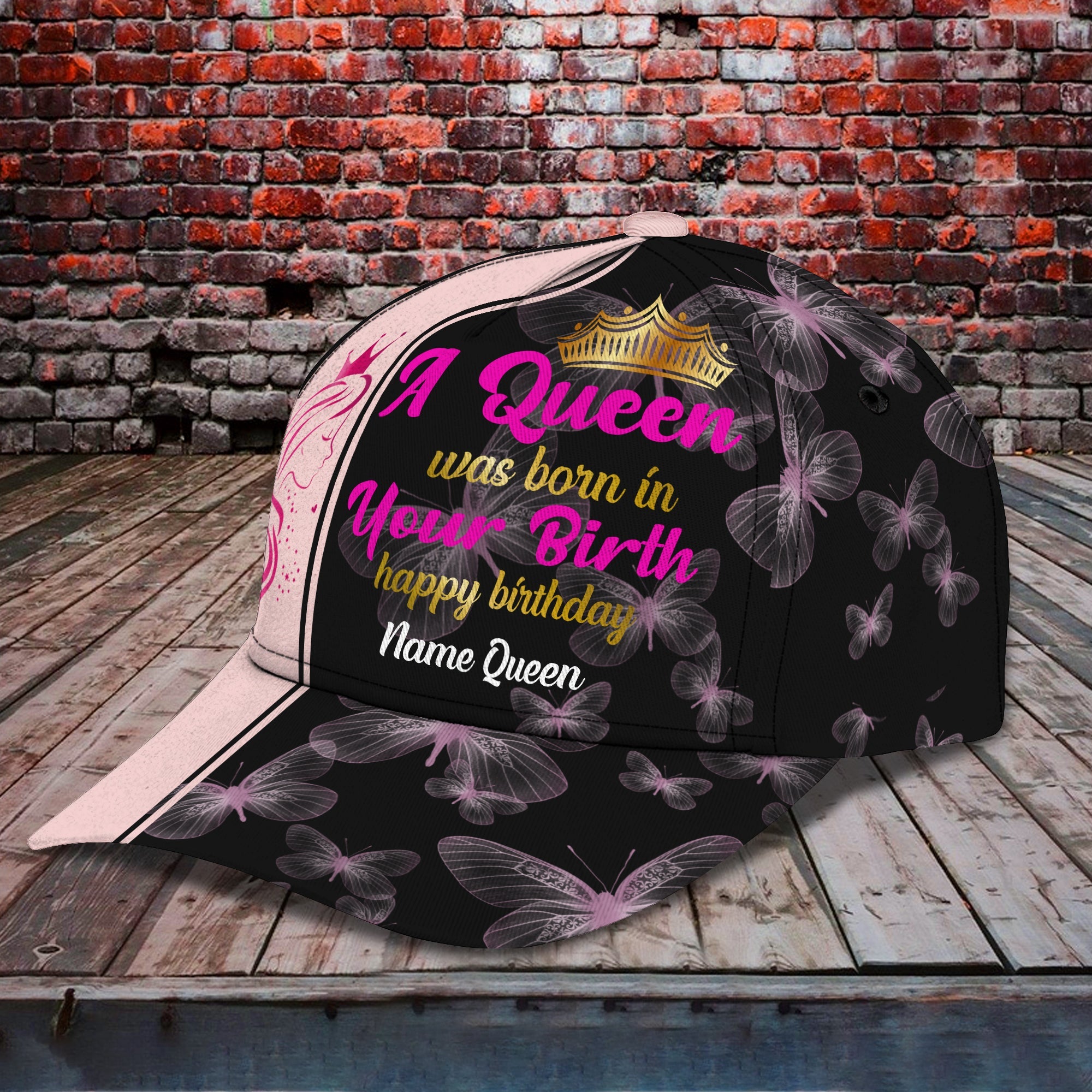 Customized Queen Name And Number Cap - Personalized Classic Cap Trucker Hats Custom Hats Gifts For Men & Women
