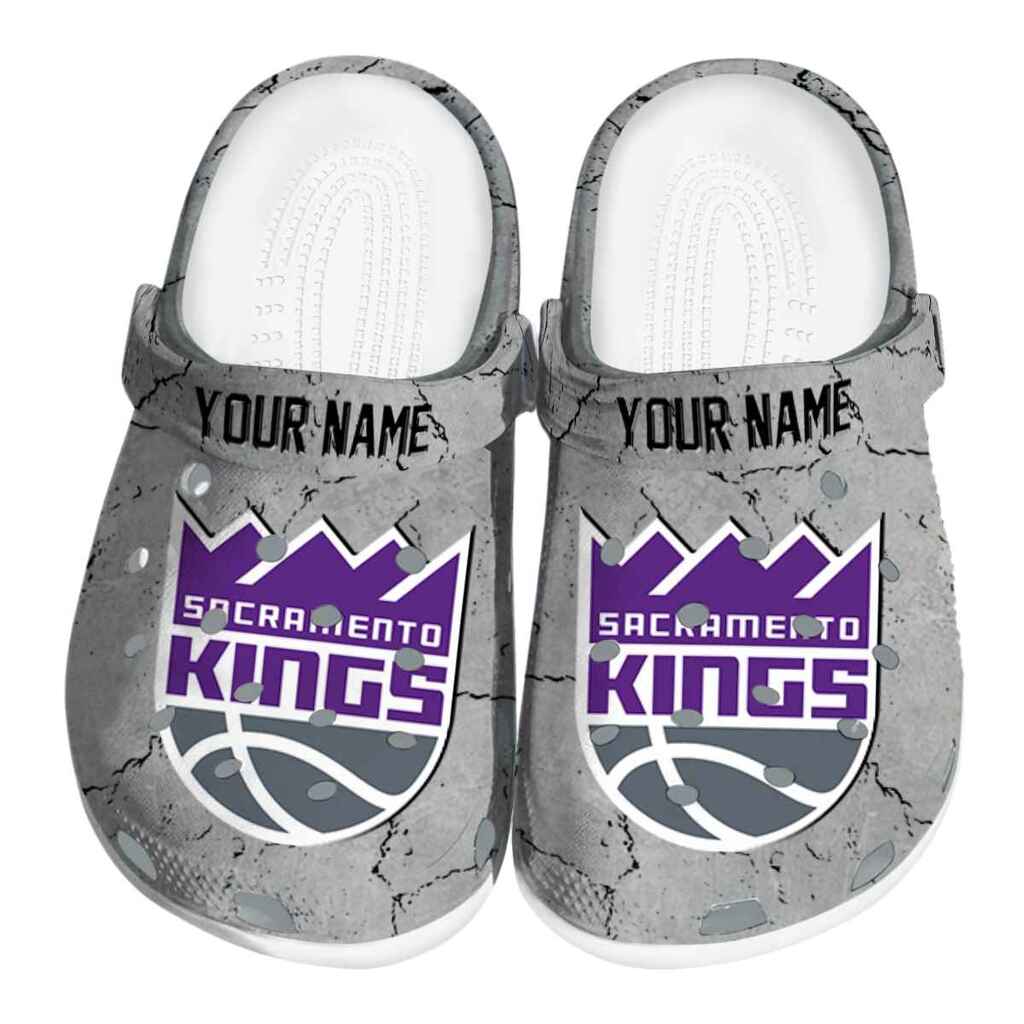 Customized Sacramento Kings Cracked Texture ClogTVC1801691