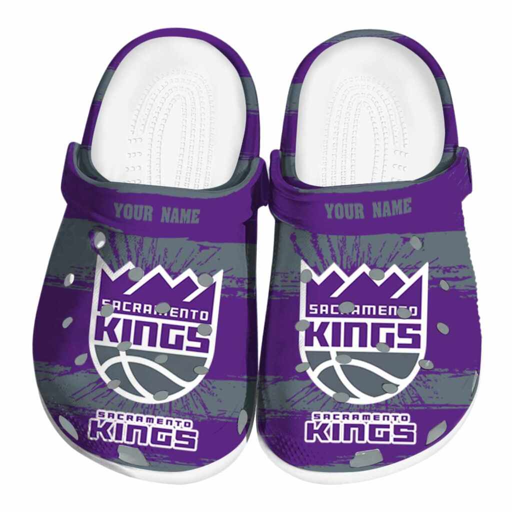 Customized Sacramento Kings Paint Splatter Graphics ClogTVC1801692