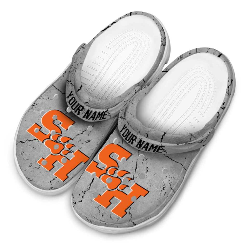 Customized Sam Houston Bearkats Cracked Texture ClogTVC1801794 - Image 4