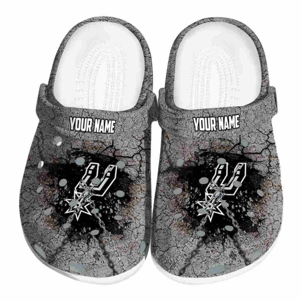 Customized San Antonio Spurs Cracked Ground Texture ClogTVC1801732