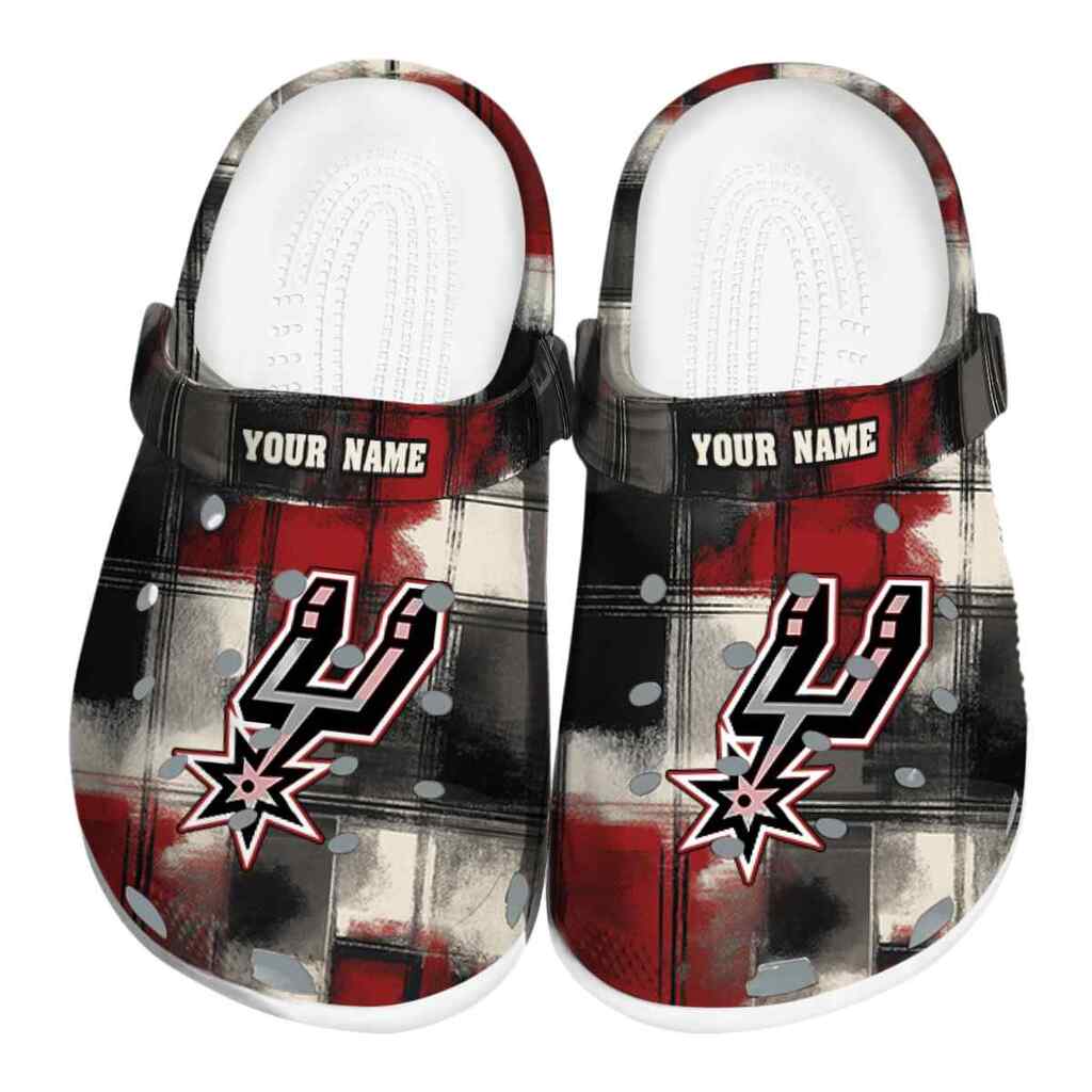 Customized San Antonio Spurs Plaid Fusion ClogTVC1801733
