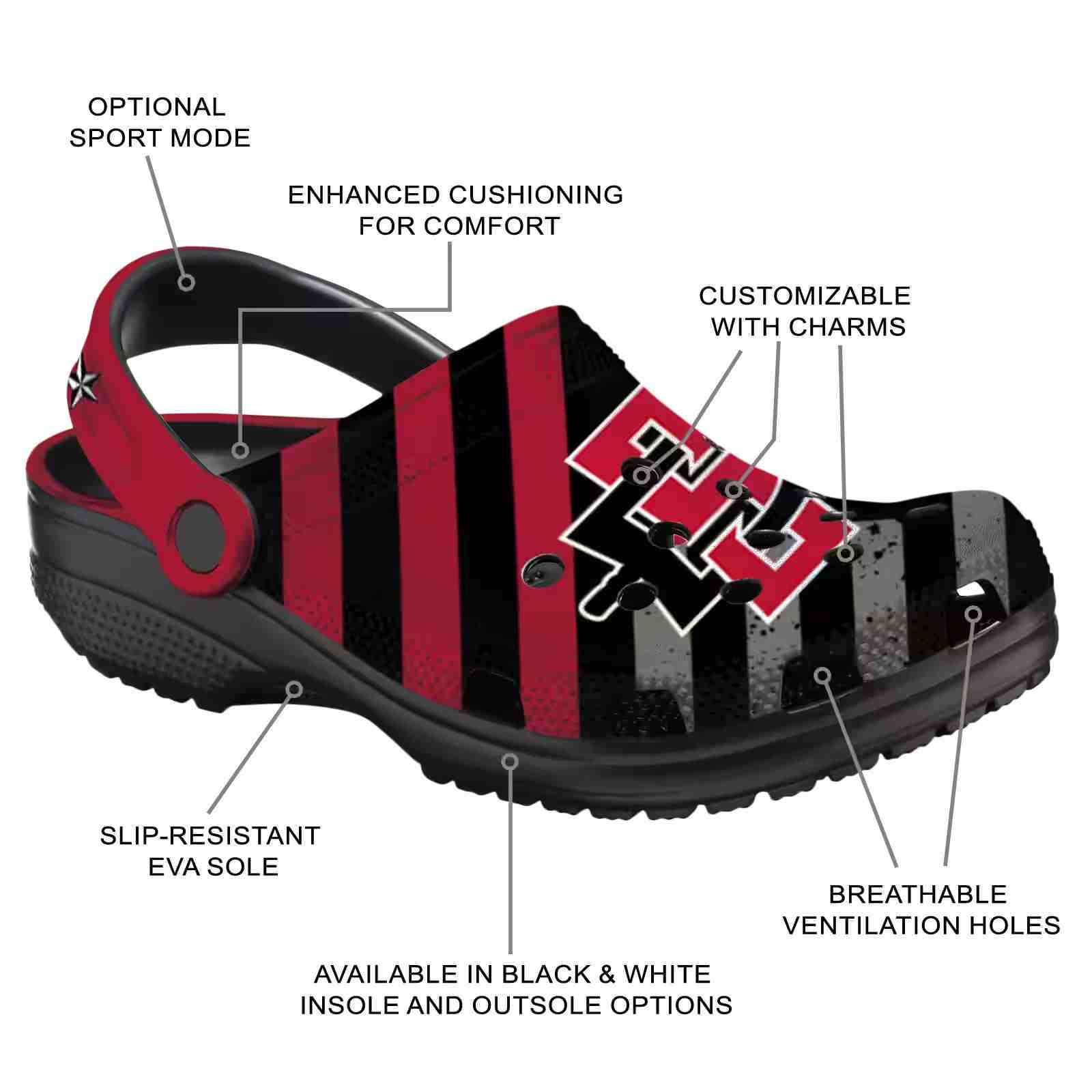 Customized San Diego State Aztecs Star-Spangled Graphic ClogTVC1801821 - Image 5