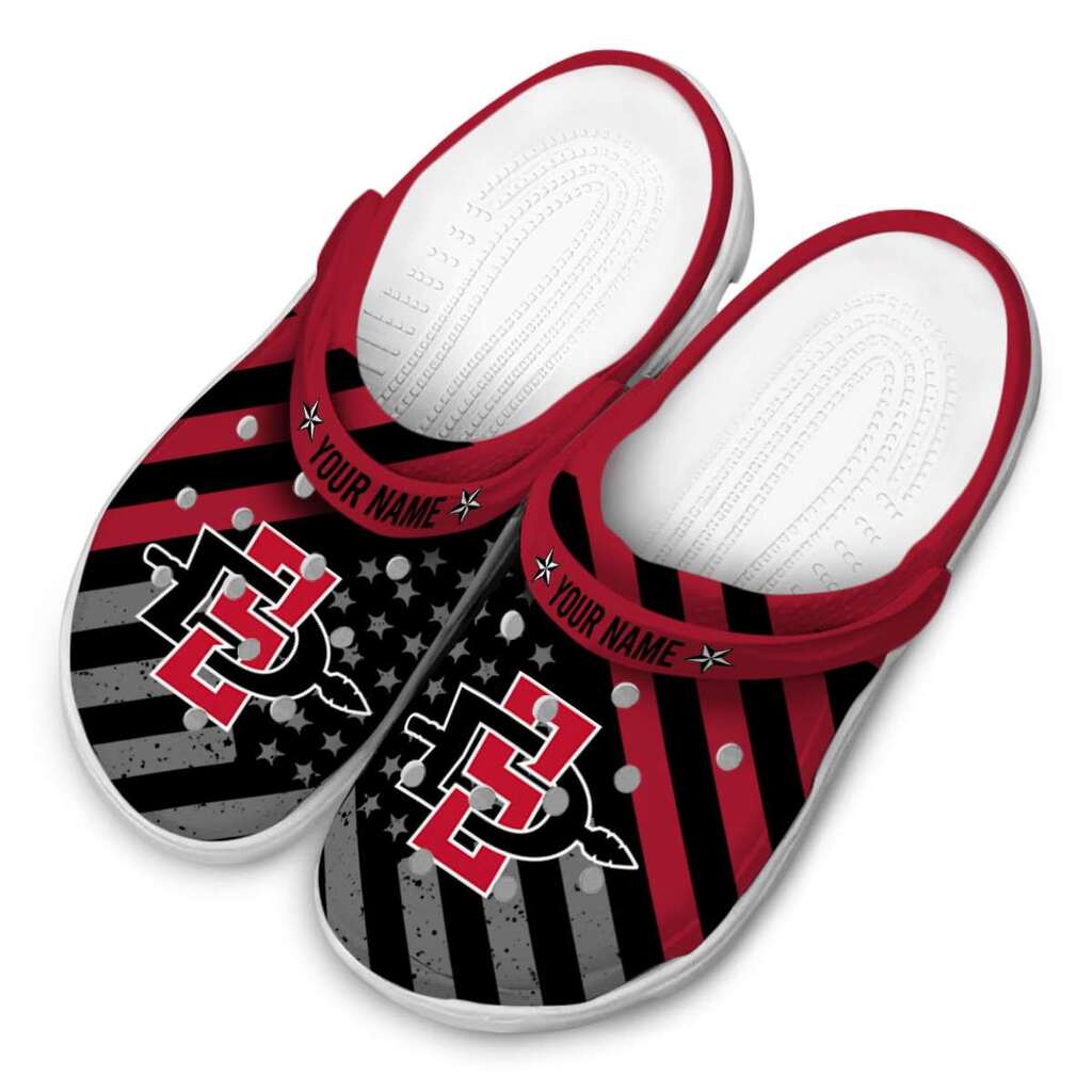 Customized San Diego State Aztecs Star-Spangled Graphic ClogTVC1801821 - Image 4