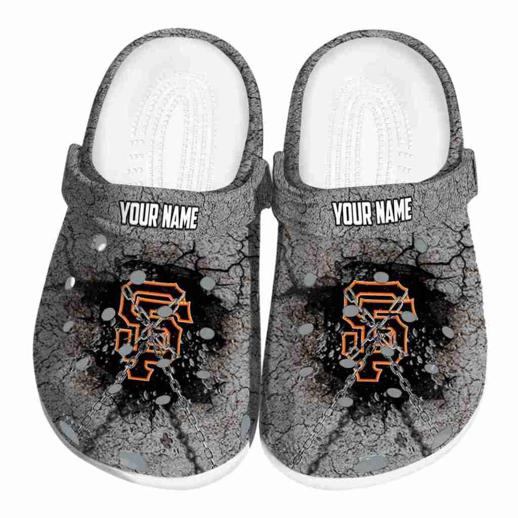 Customized San Francisco Giants Cracked Ground Texture ClogTVC180137