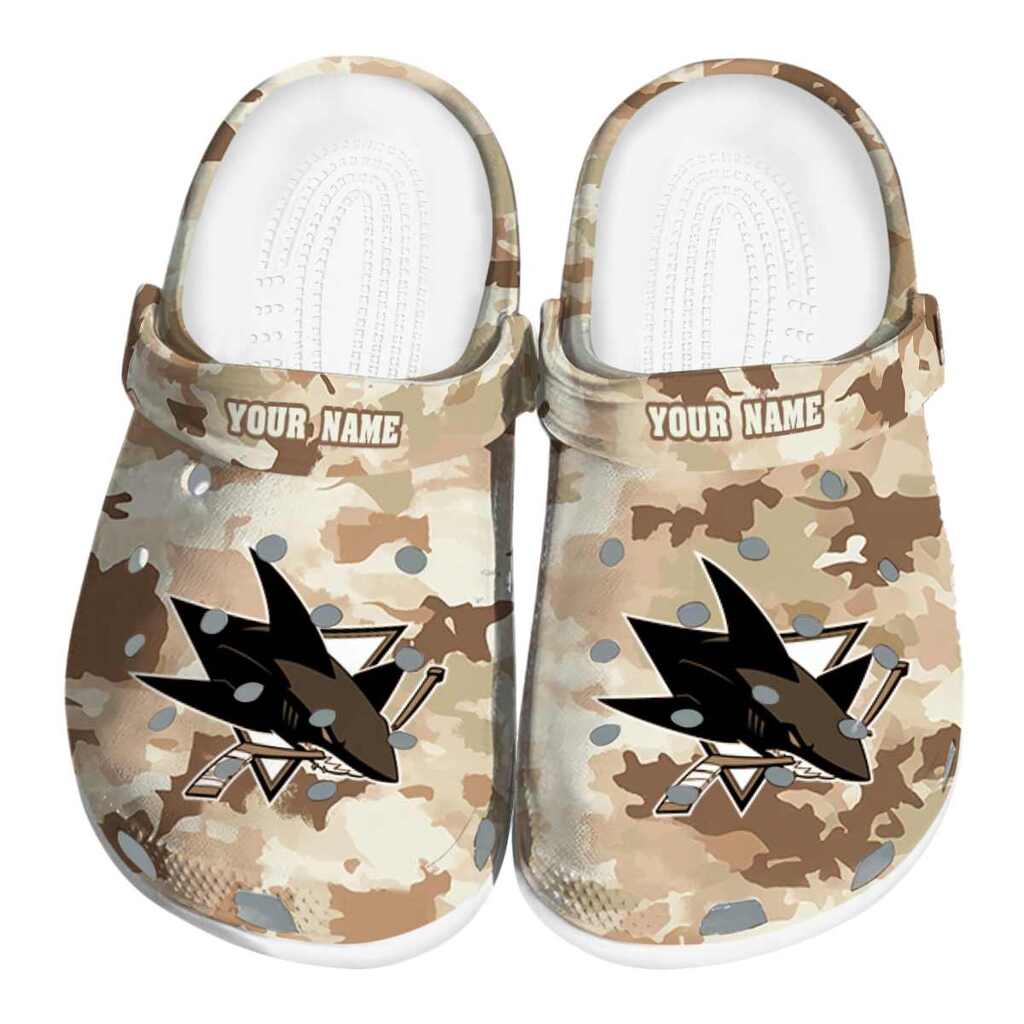 Customized San Jose Sharks Desert Camo ClogTVC1801903