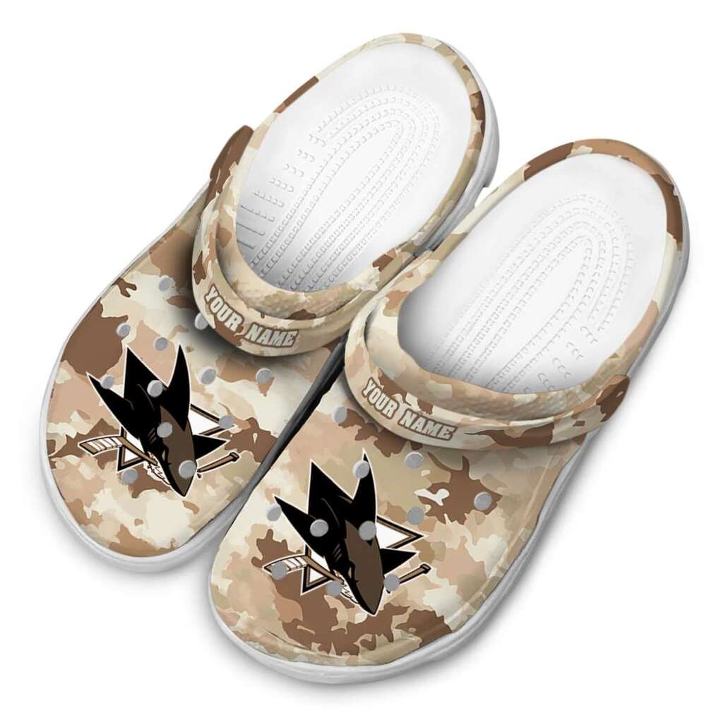 Customized San Jose Sharks Desert Camo ClogTVC1801903 - Image 4