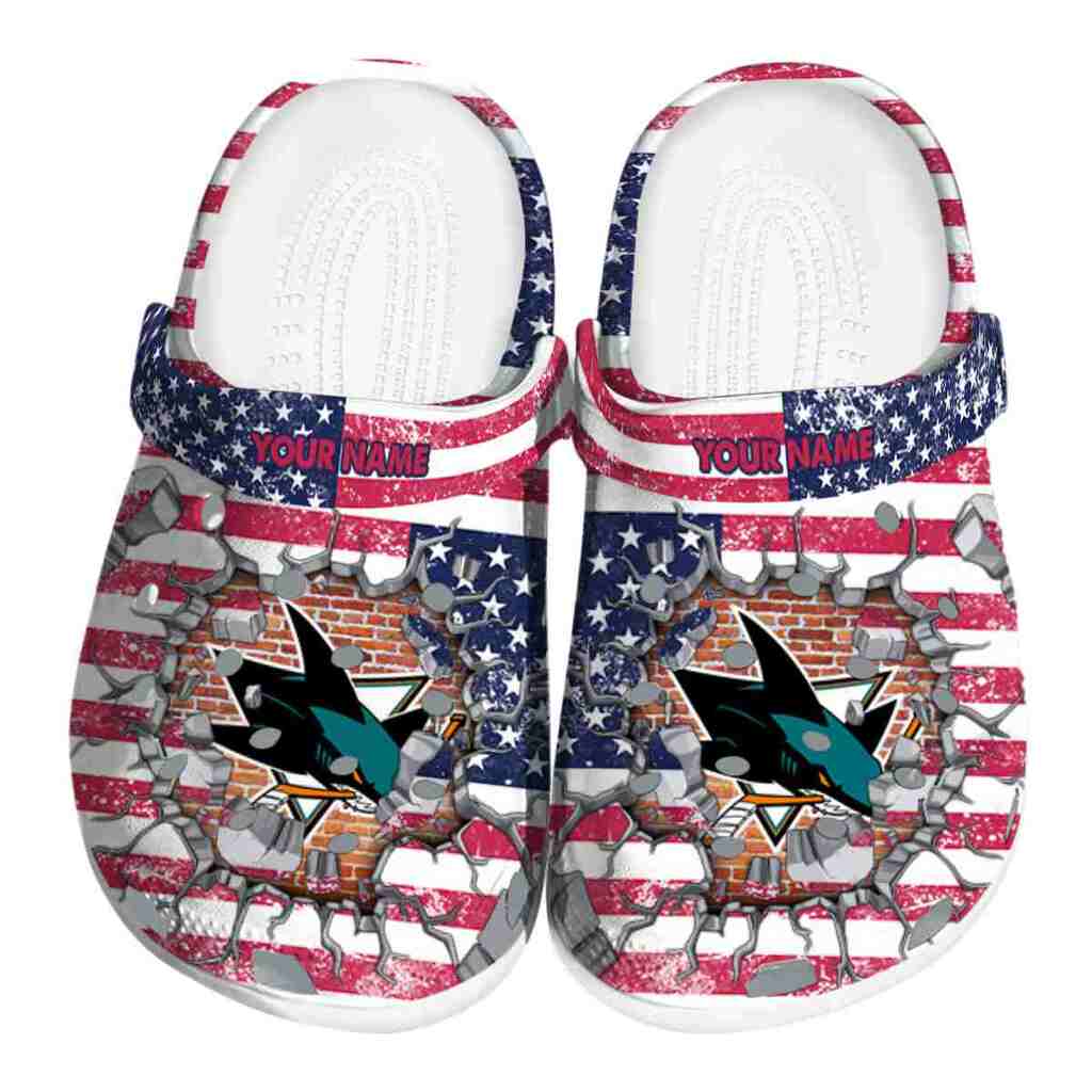 Customized San Jose Sharks Freedom Splinter ClogTVC1801903