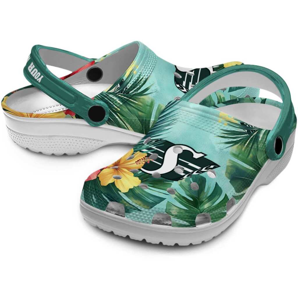 Customized Saskatchewan Roughriders Tropical Vibes ClogTVC1801771 - Image 3