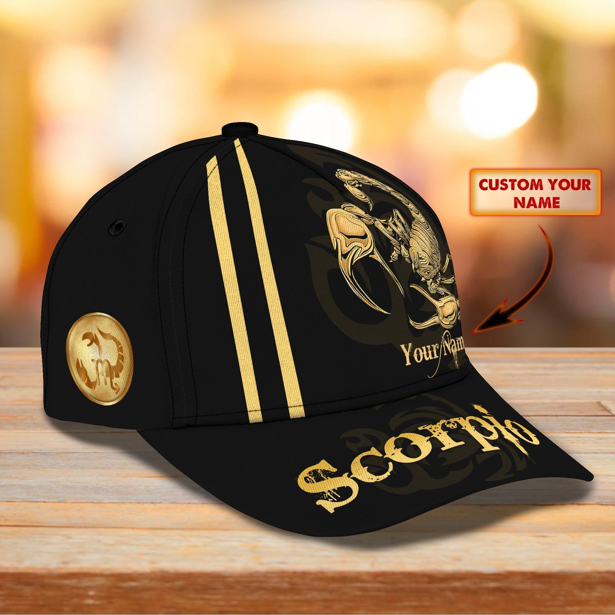 Customized Scorpio Baseball Cap Hat, 3D Full Printed Scorpio Hat, Scorpio Cap Trucker Hats Custom Hats Gifts For Men & Women