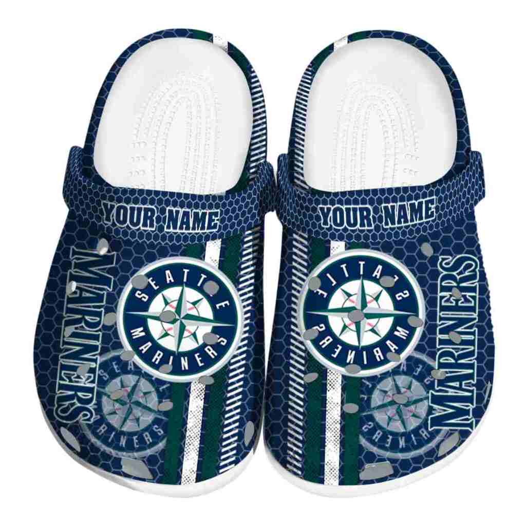 Customized Seattle Mariners Contrasting Stripes ClogTVC1801164