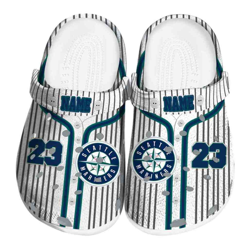 Customized Seattle Mariners Pinstripe Pattern ClogTVC1801164