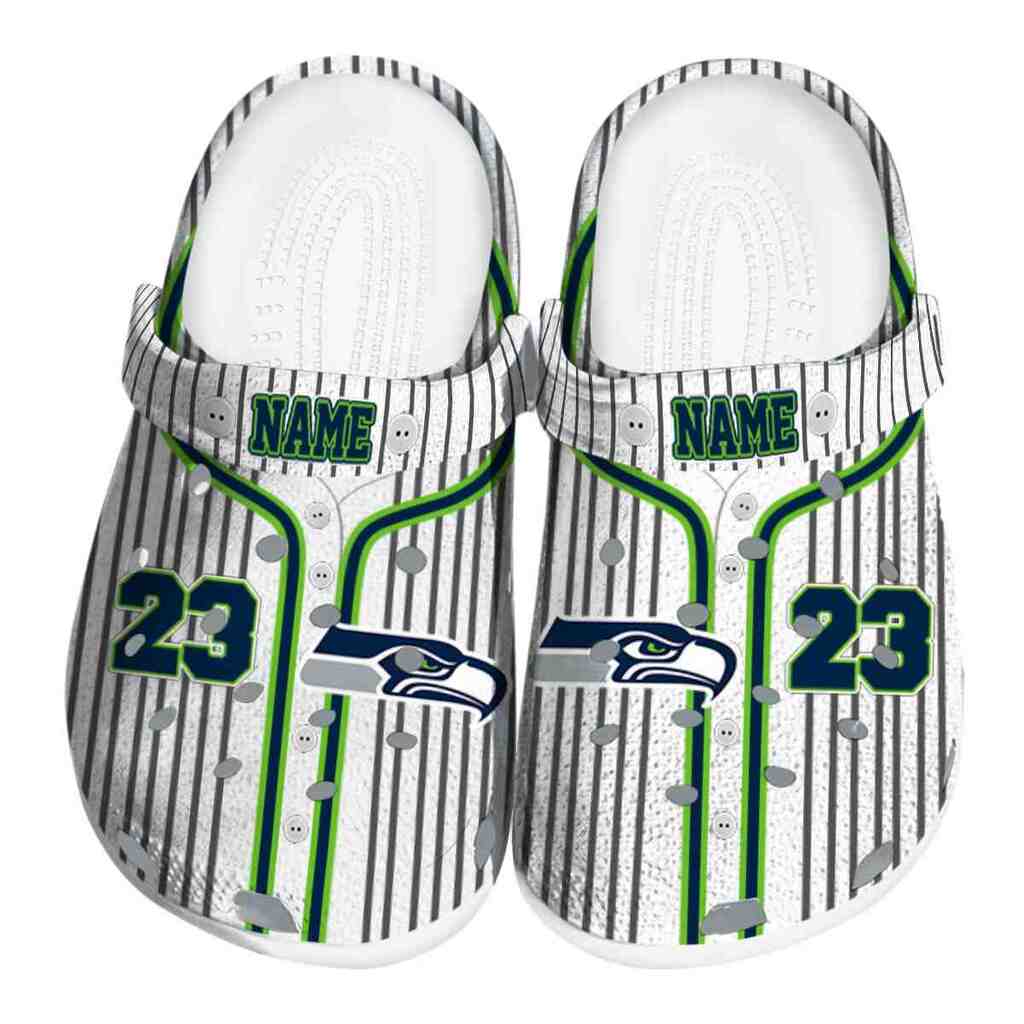 Customized Seattle Seahawks Pinstripe Pattern ClogTVC180138