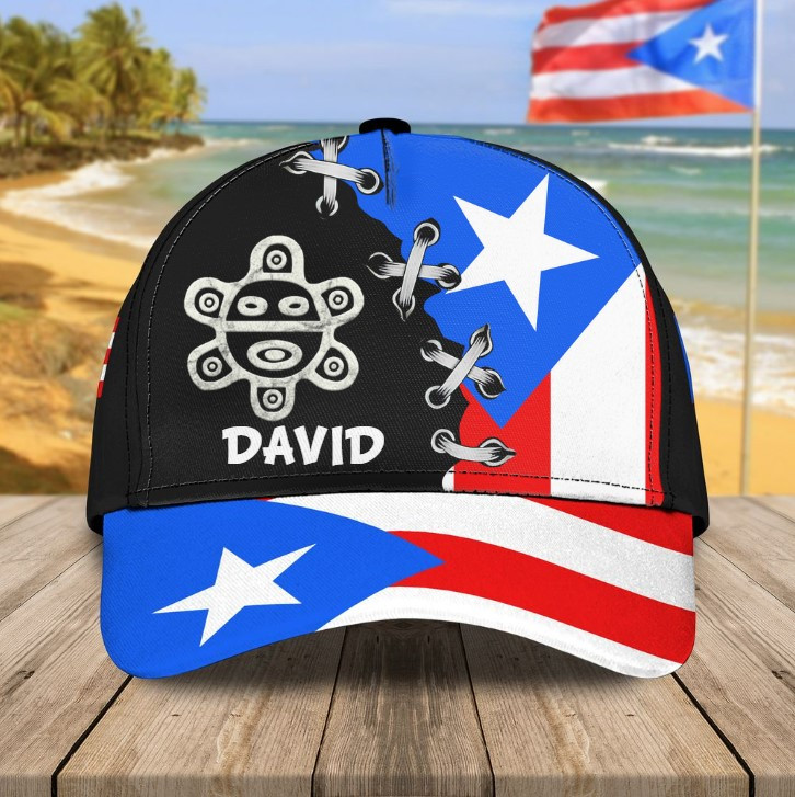 Customized Sol Taino Puerto Rico 3d Classic Cap, Puerto Rico Hats for Men, Women Trucker Hats Custom Hats Gifts For Men & Women