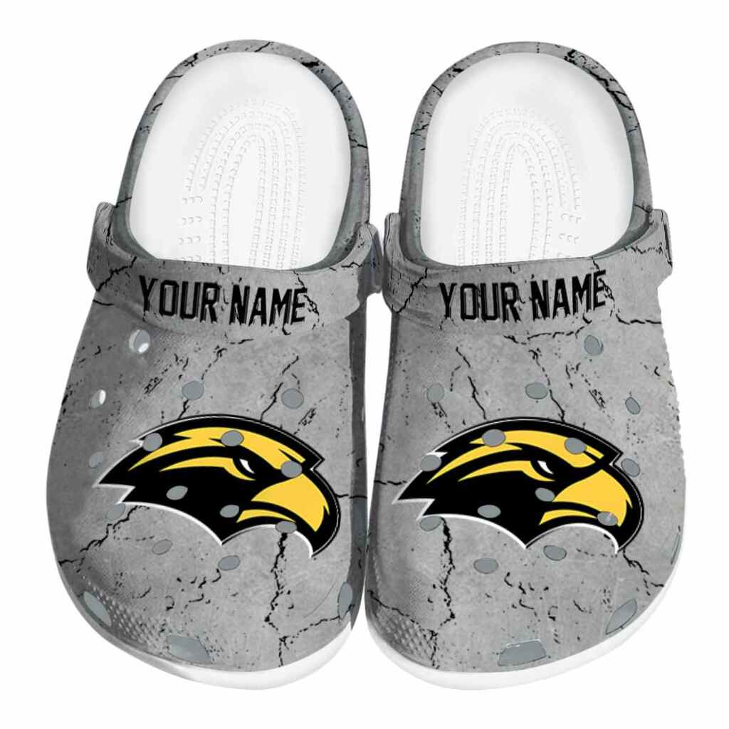Customized Southern Miss Golden Eagles Cracked Texture ClogTVC1801795