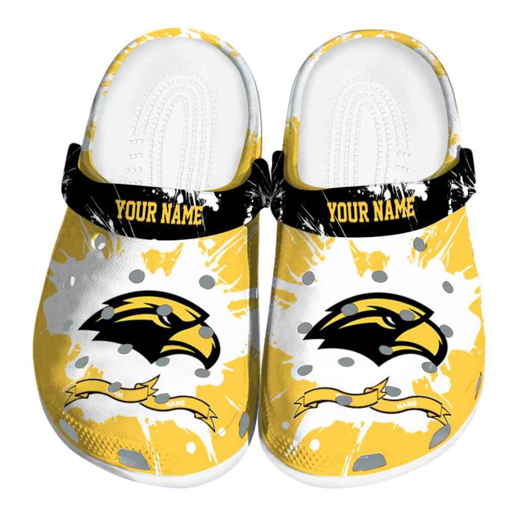 Customized Southern Miss Golden Eagles Splatter Pattern ClogTVC1801727