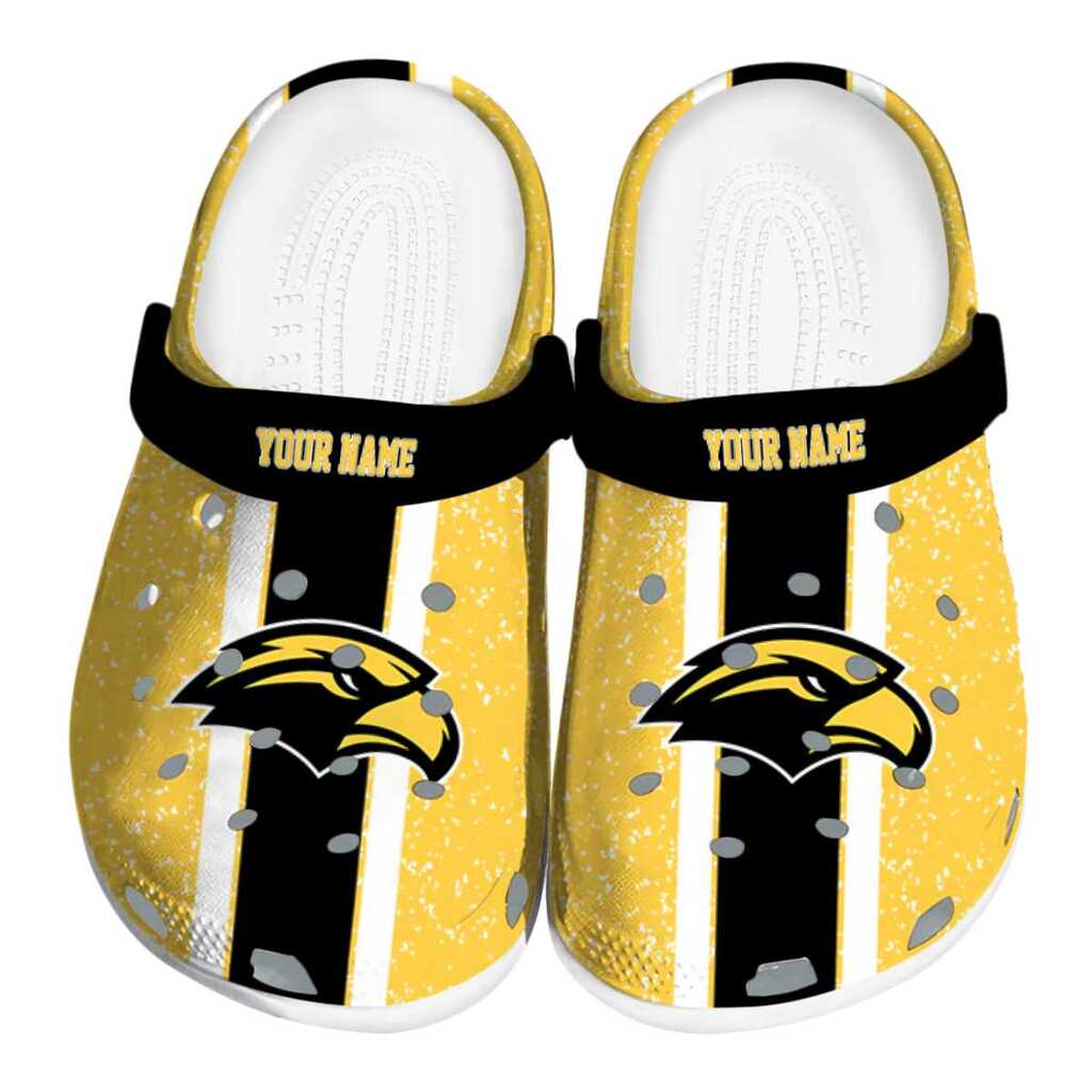 Customized Southern Miss Golden Eagles Vertical Stripes ClogTVC1801712