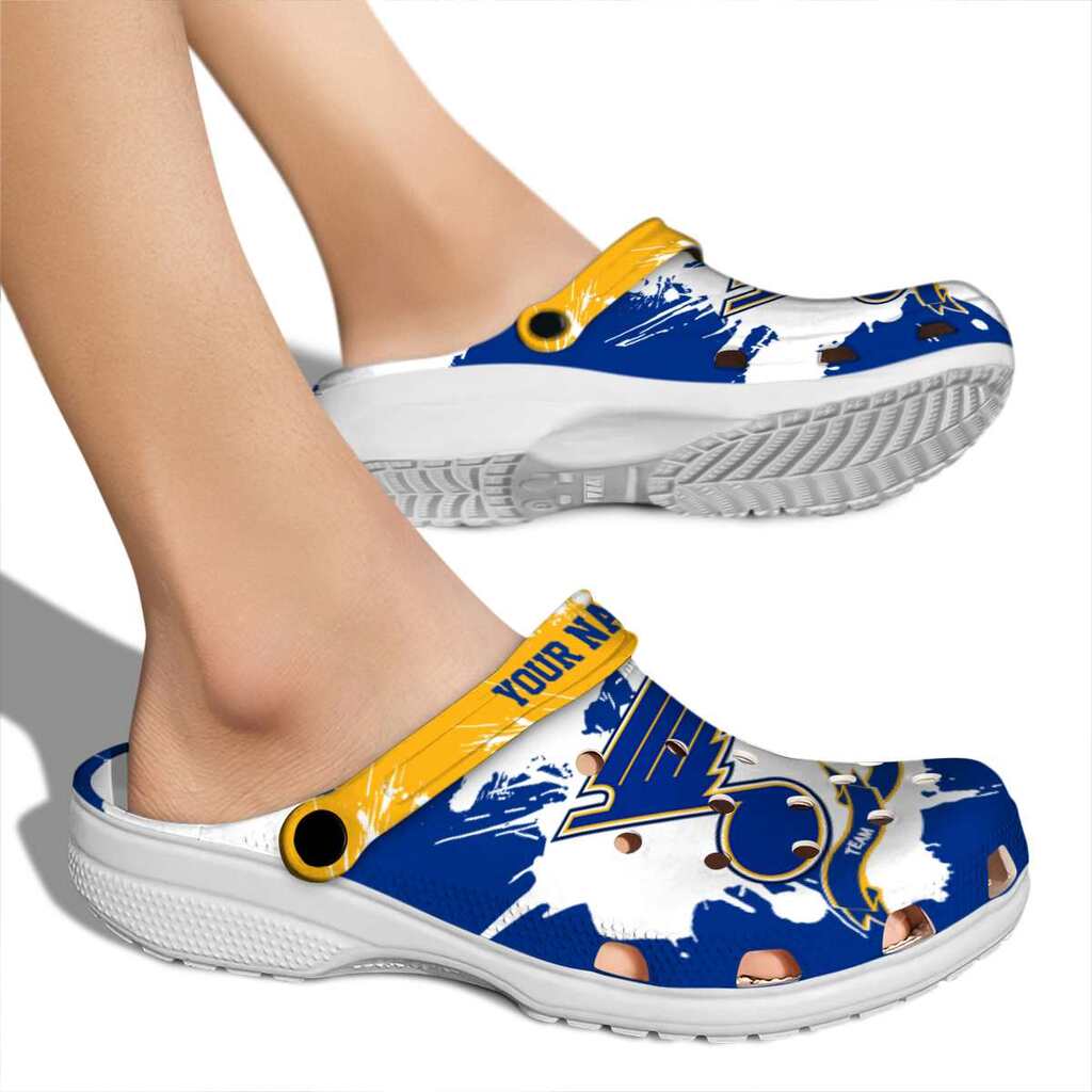 Customized St. Louis Blues Splatter Pattern ClogTVC1801908 - Image 2