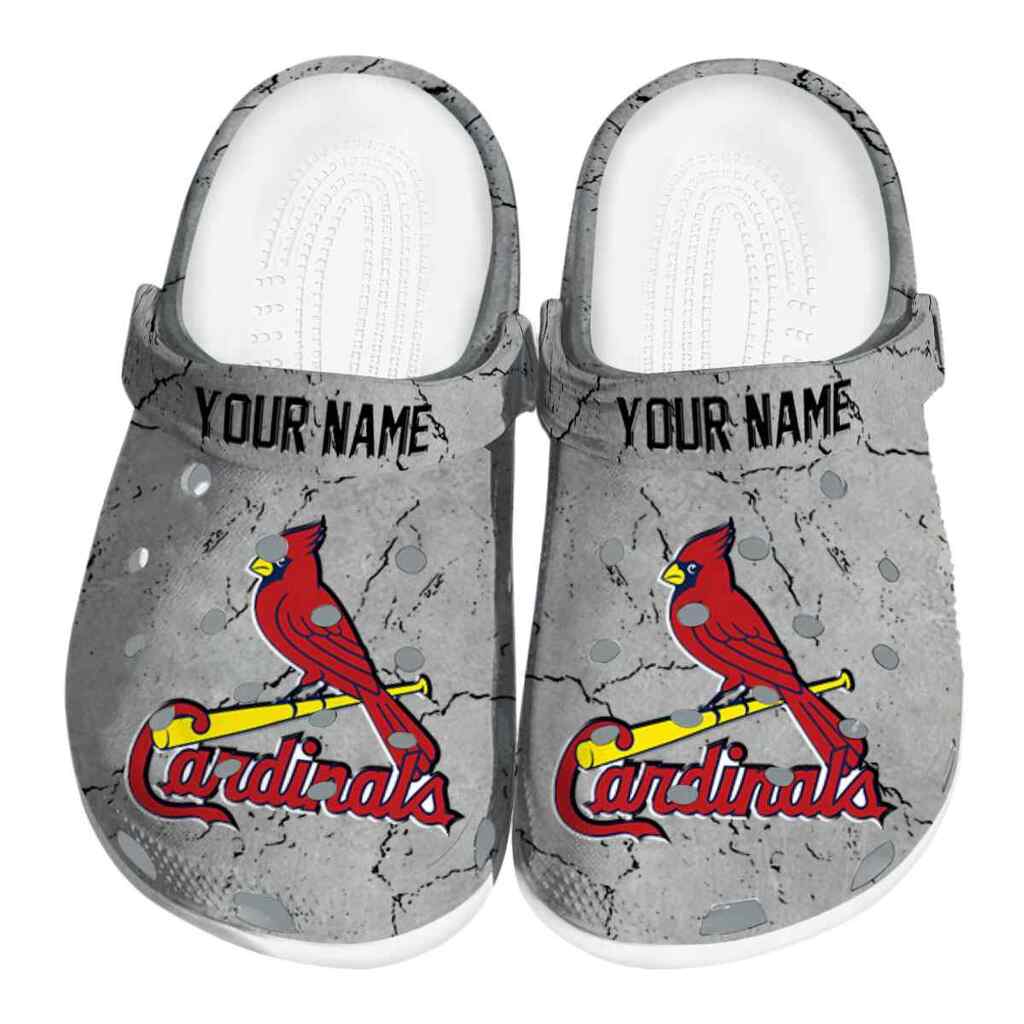 Customized St. Louis Cardinals Cracked Texture ClogTVC180139