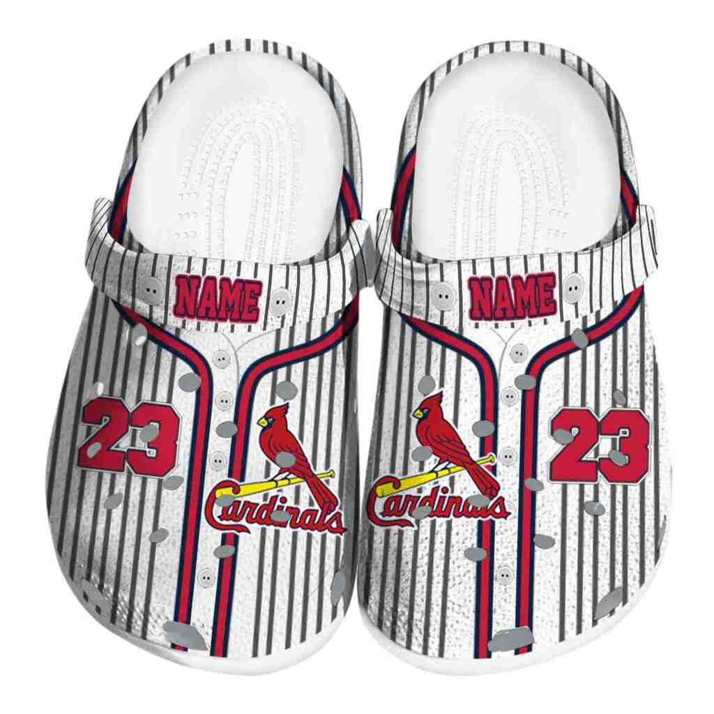 Customized St. Louis Cardinals Pinstripe Pattern ClogTVC180139