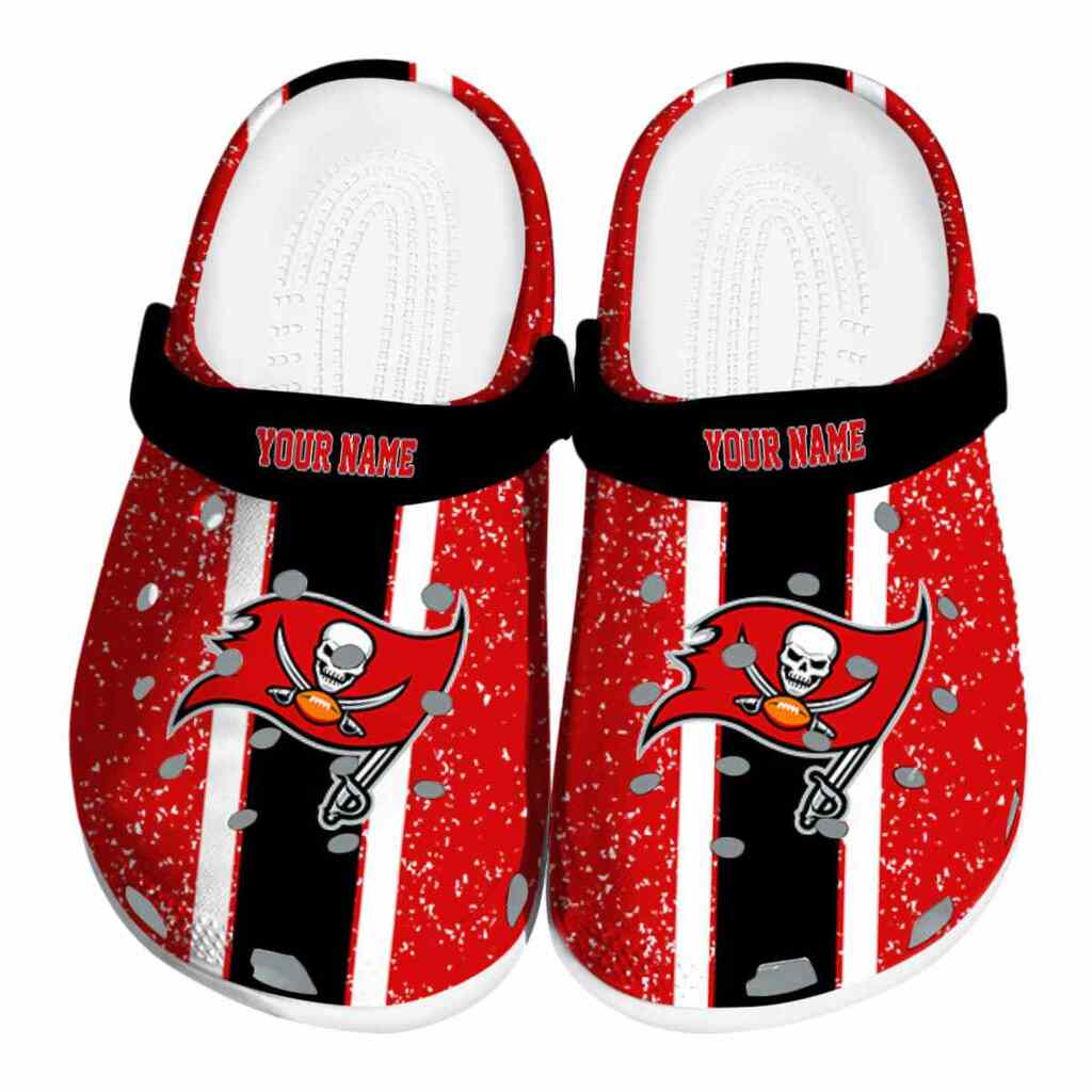 Customized Tampa Bay Buccaneers Vertical Stripes ClogTVC180155