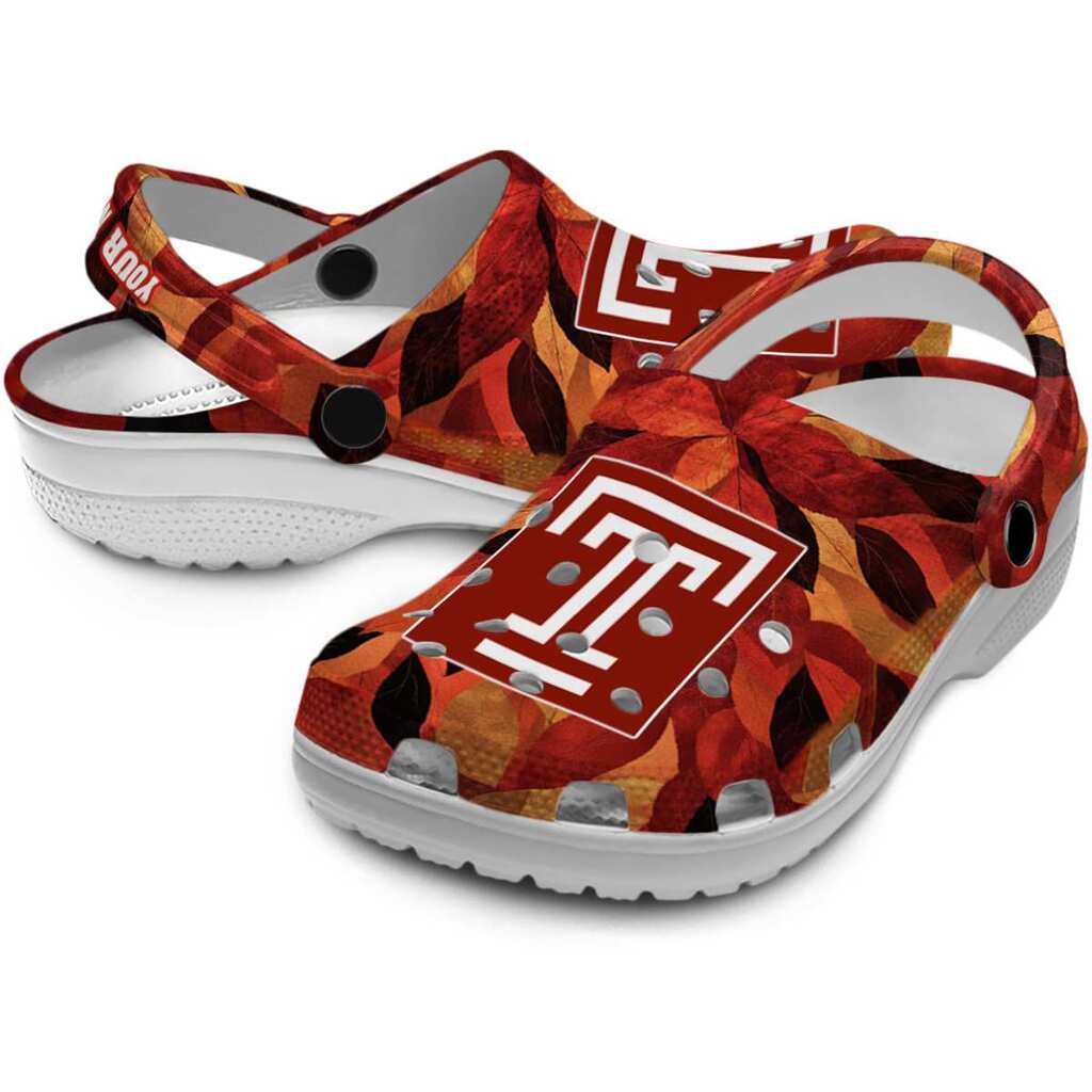Customized Temple Owls Autumn Leaves ClogTVC1801706 - Image 3