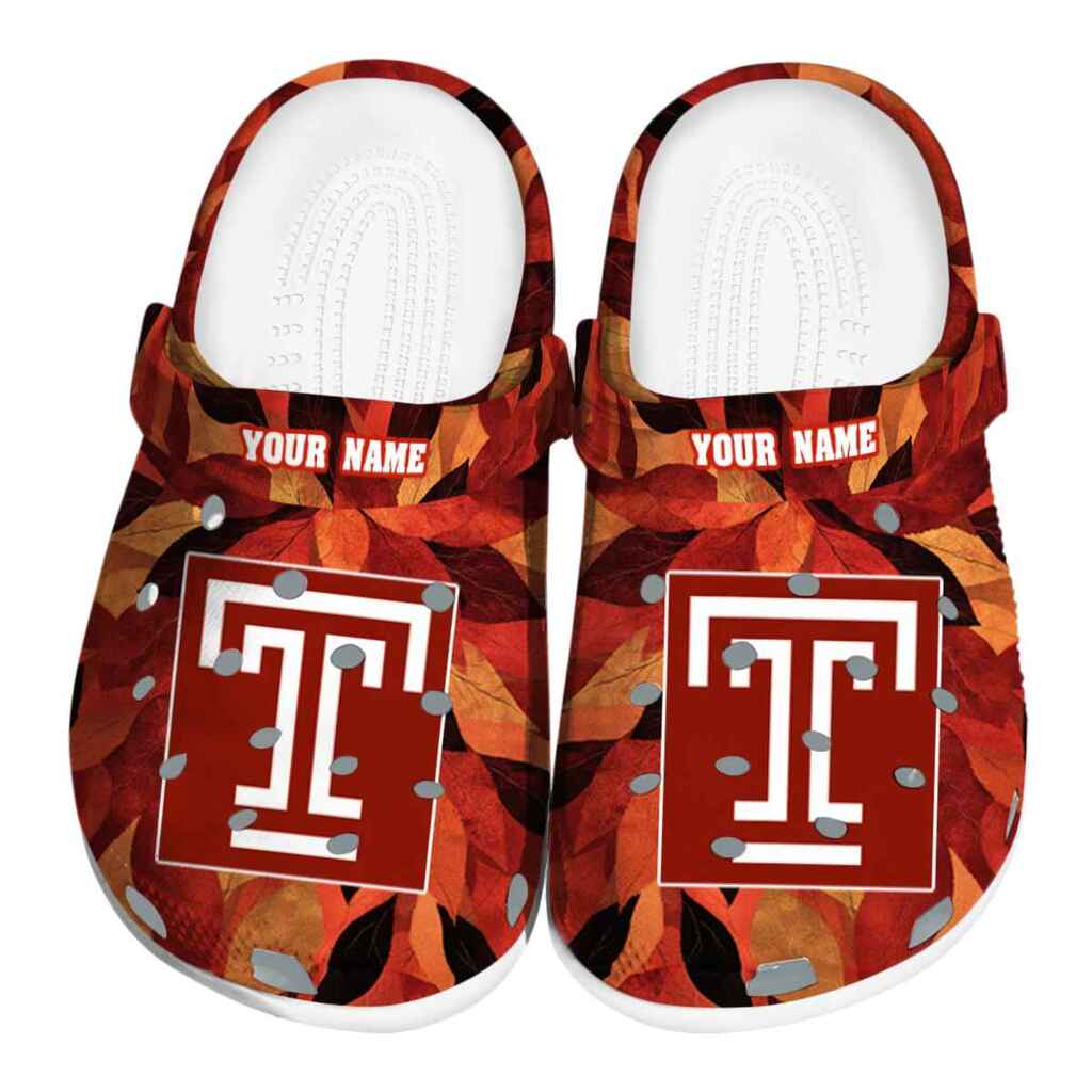 Customized Temple Owls Autumn Leaves ClogTVC1801706