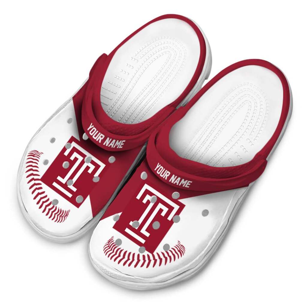 Customized Temple Owls Baseball Motif ClogTVC1801791 - Image 4