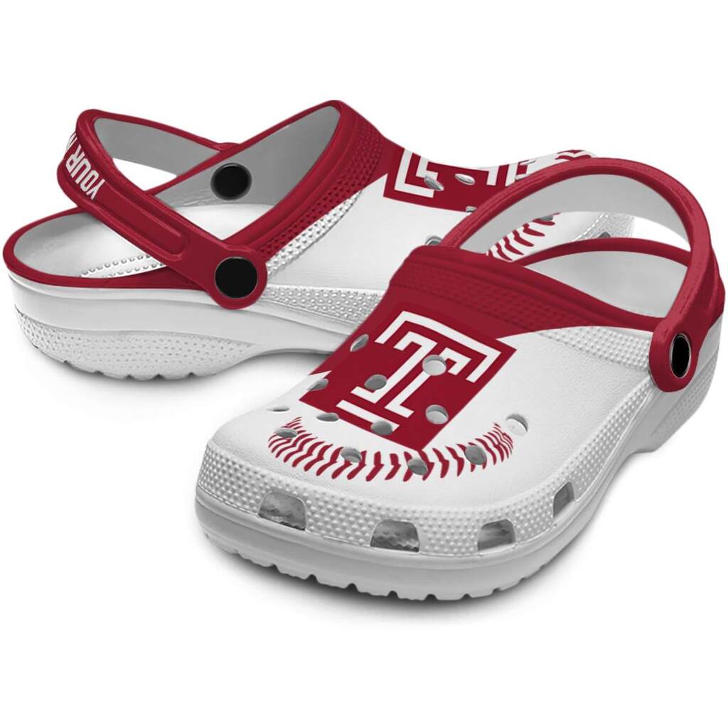 Customized Temple Owls Baseball Motif ClogTVC1801791 - Image 3