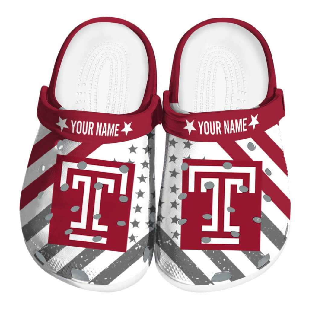 Customized Temple Owls Star-Spangled Graphic ClogTVC1801821